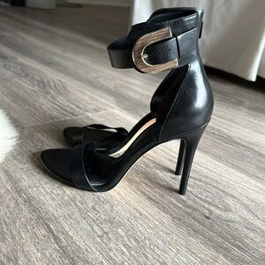 Sigerson Morrison Black Leather Sandals size 6.5